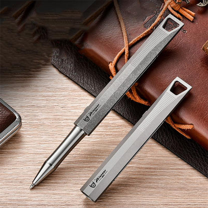 Push Slide Tactical Pen Titanium Crowbar