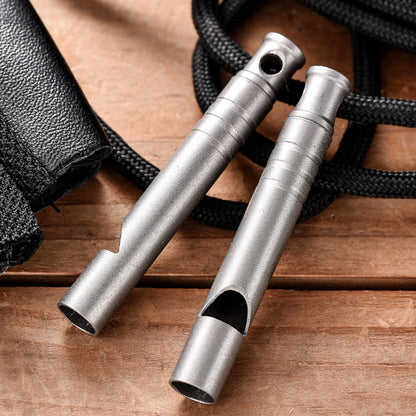 Decibel Defender: Titanium Whistle for Safety & Training