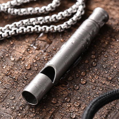 Decibel Defender: Titanium Whistle for Safety & Training