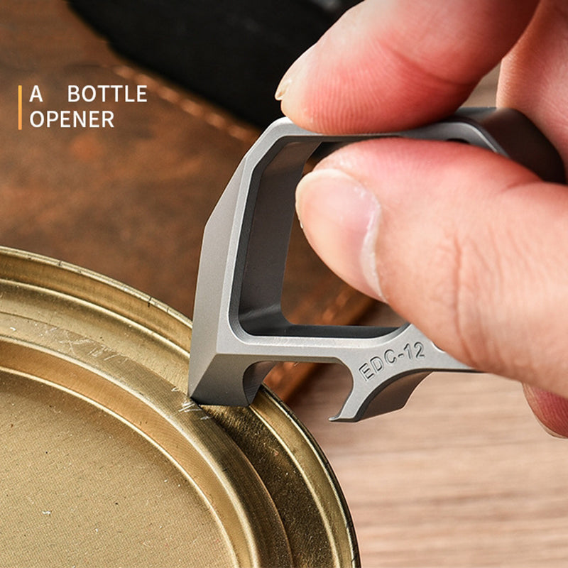 Titanium Bottle Opener Knuckle Duster Defense Pendant