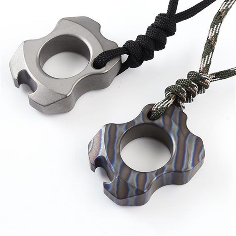 Mini Knuckle Duster Titanium Bottle Opener Pendant