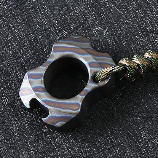 Mini Knuckle Duster Titanium Bottle Opener Pendant