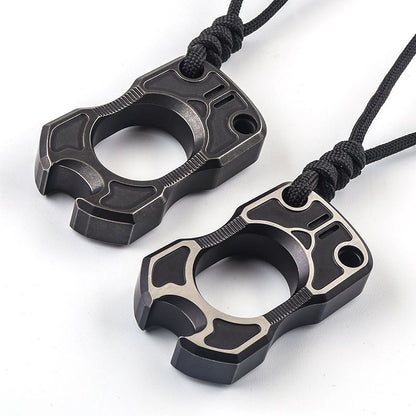 Single Finger Knuckle Duster Titanium Bottle EDC Tool