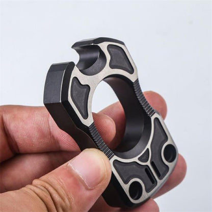 Single Finger Knuckle Duster Titanium Bottle EDC Tool