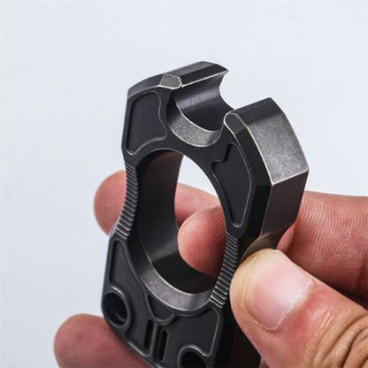 Single Finger Knuckle Duster Titanium Bottle EDC Tool