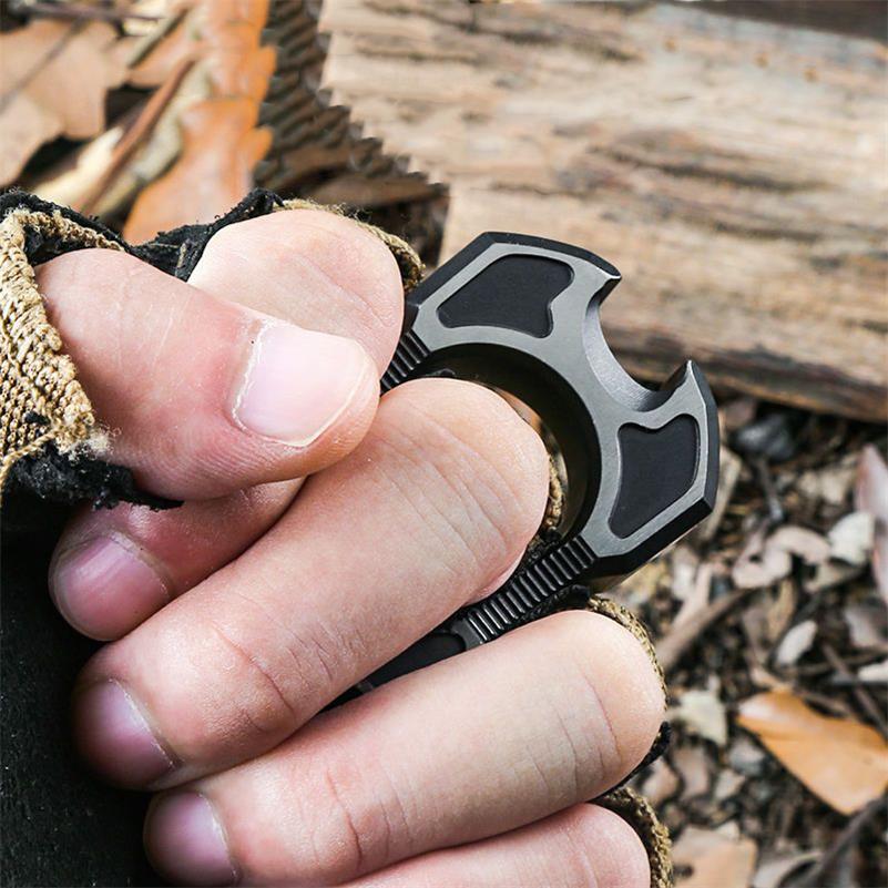 Single Finger Knuckle Duster Titanium Bottle EDC Tool