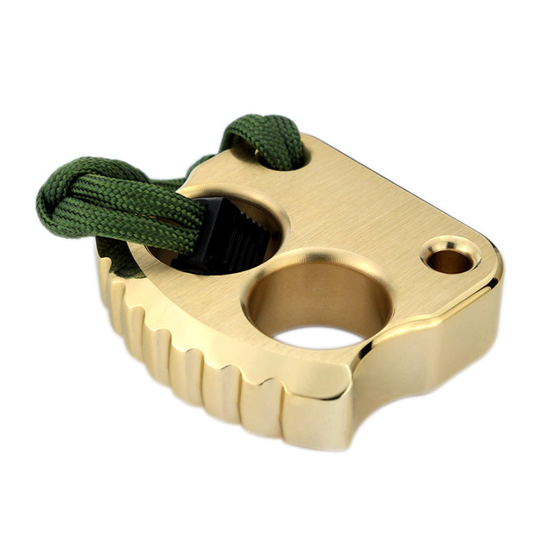 Mini Two Finger Solid Brass Knuckle Dusters