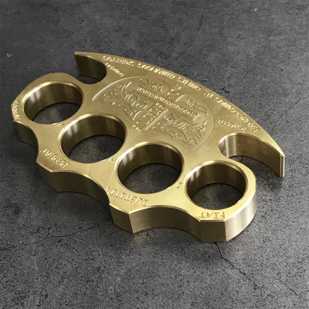 Warrior Solid Brass Knuckle Duster Self-defense Window Breaking EDC To ...