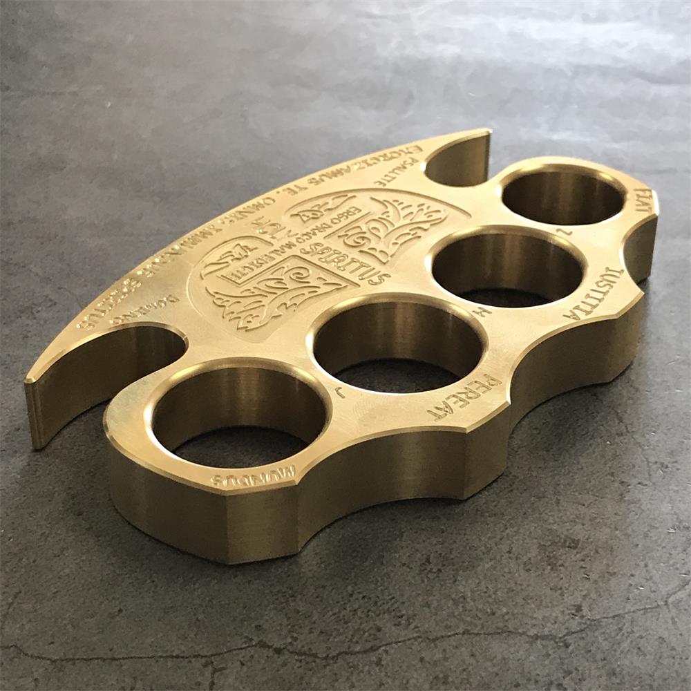 Warrior Solid Brass Knuckle  Duster Self-defense Window Breaking EDC Tool