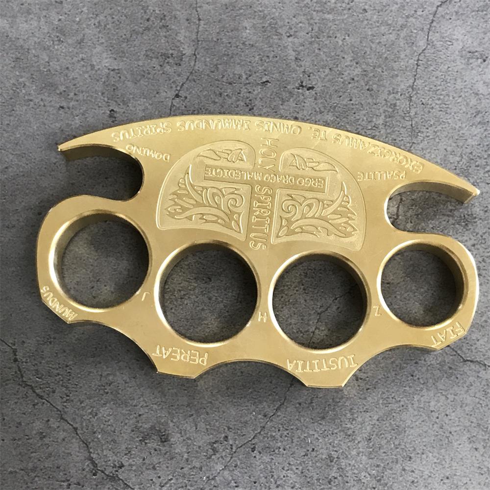 Warrior Solid Brass Knuckle  Duster Self-defense Window Breaking EDC Tool