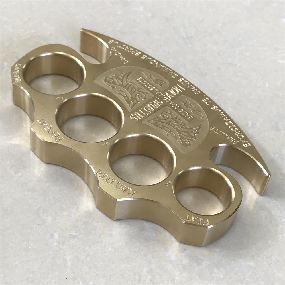 Warrior Solid Brass Knuckle  Duster Self-defense Window Breaking EDC Tool