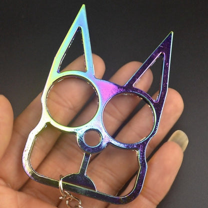 Keychain Cat Knuckle Duster EDC Self-defense Decoration