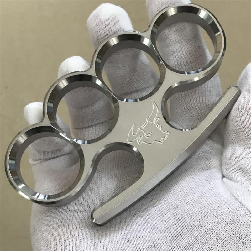 Solid Steel Knuckle Duster Broken Window Self-defense EDC Tool