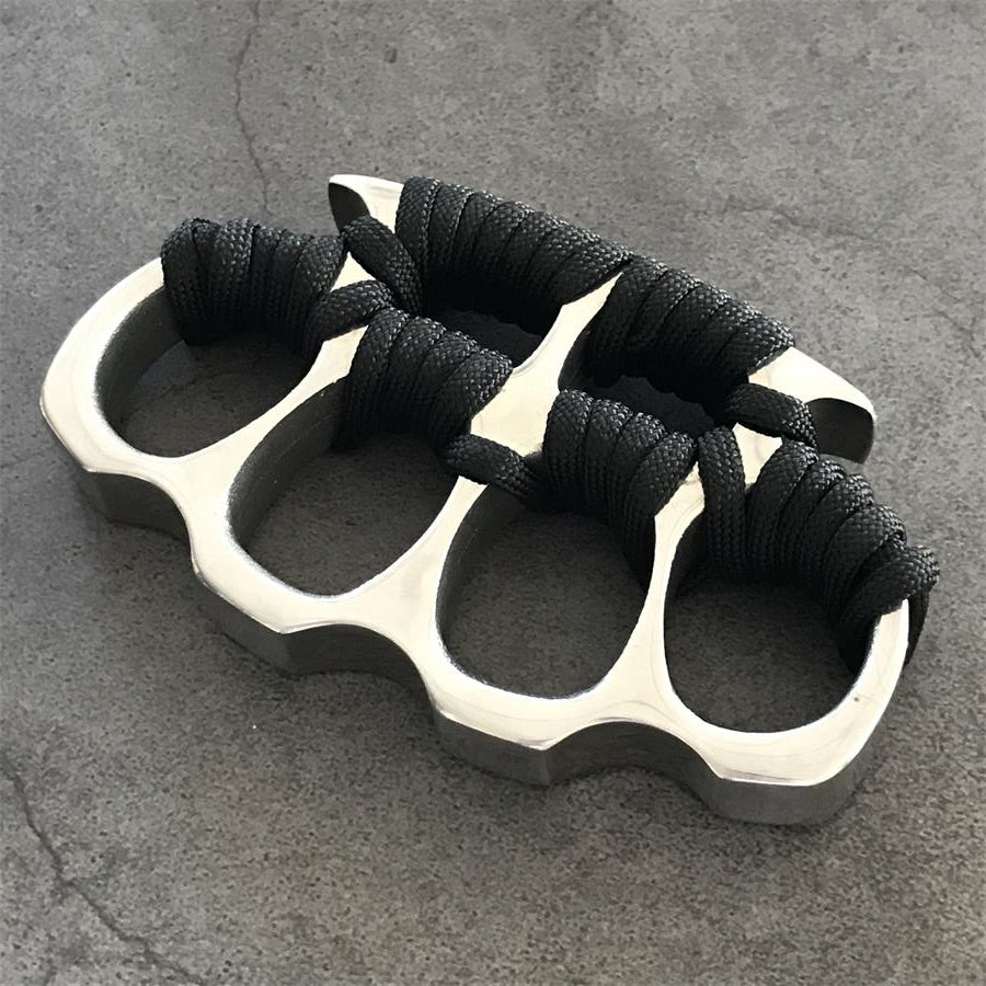 Steel Knuckle Duster Big Finger Hole Broken Window EDC Tool
