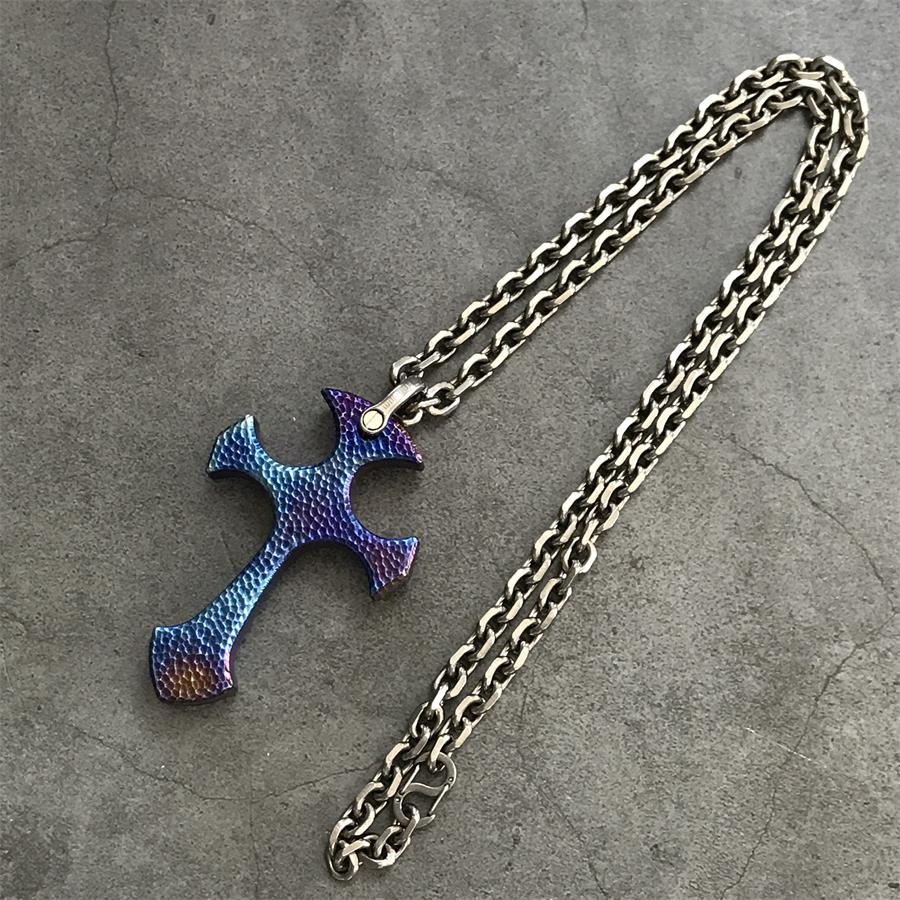 Handmade TC21 Titanium Cross Pendant Necklace