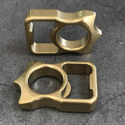 Brass Knuckle Duster Bottle Opening Window Breaking EDC Protective Gear