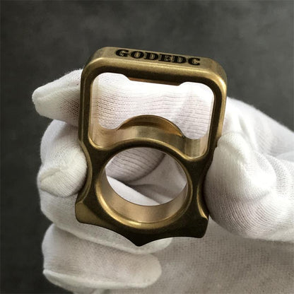 GODEDC Brass Knuckle Duster Bottle Opening EDC Tools