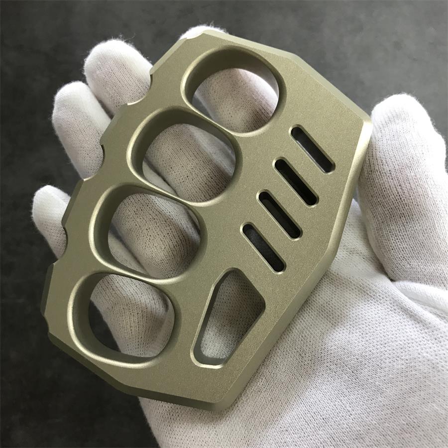Aviation aluminium knuckle dusters close-up finish detail