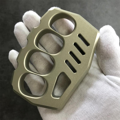 Aviation aluminium knuckle dusters close-up finish detail