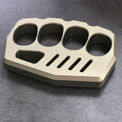 Aviation aluminium knuckle dusters finger hole detail