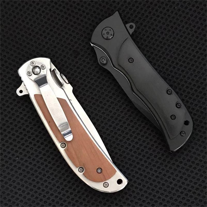 Folding Knife 339 338 337 Wooden Handle Portable Self-defense Pocket Knives