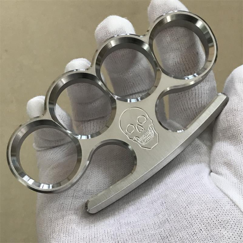 Solid Steel Knuckle Duster Broken Window Self-defense EDC Tool
