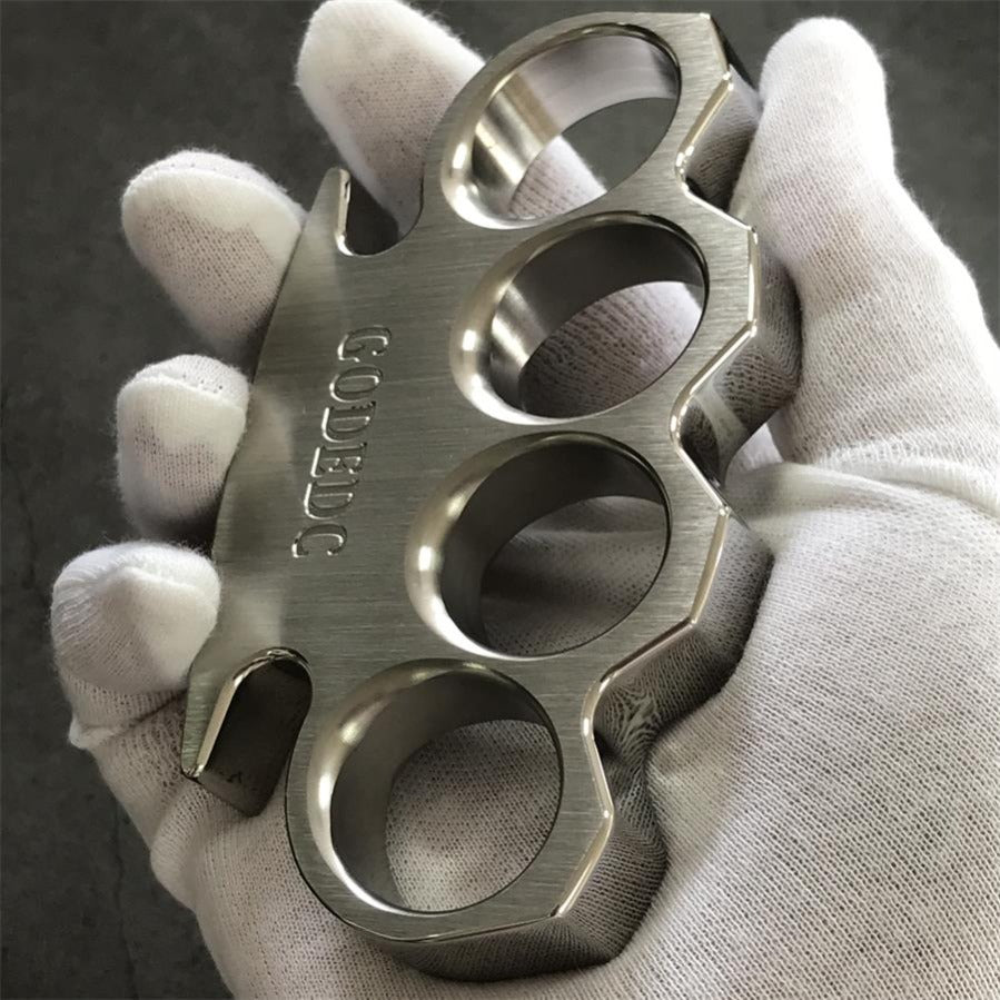 GODEDC Brushed and Mirror Polished Craft Steel Knuckle Duster
