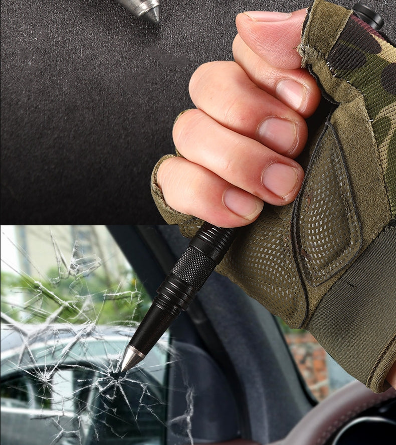 Outdoor Multifunctional Tactical Pen Defense Pocket Knife LED Lighting Window Breaker EDC Survival Tool