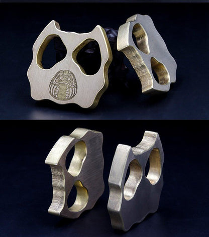 Brass Knuckle Duster Pet Shape Decoration Defense