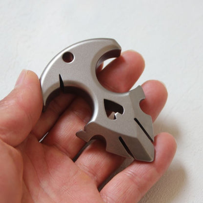 Mini Titanium Knuckle Duster Self Defense Broken Window EDC Tool