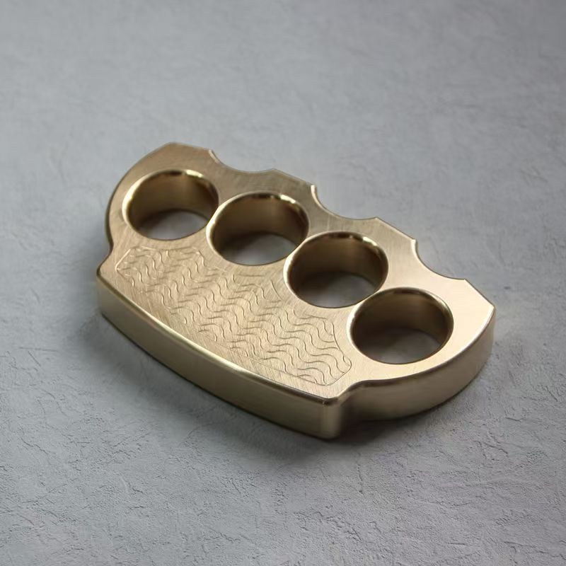 Wave Brass Knuckle Duster Self-Defense EDC Tool