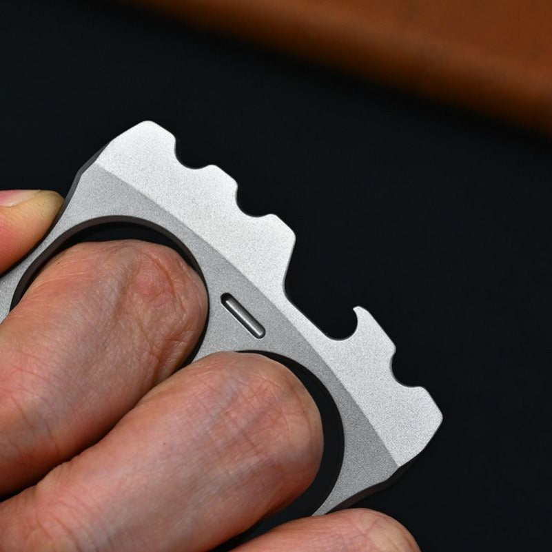 Multifunctional Titanium Knuckle Duster Smiley Face Bottle Opener