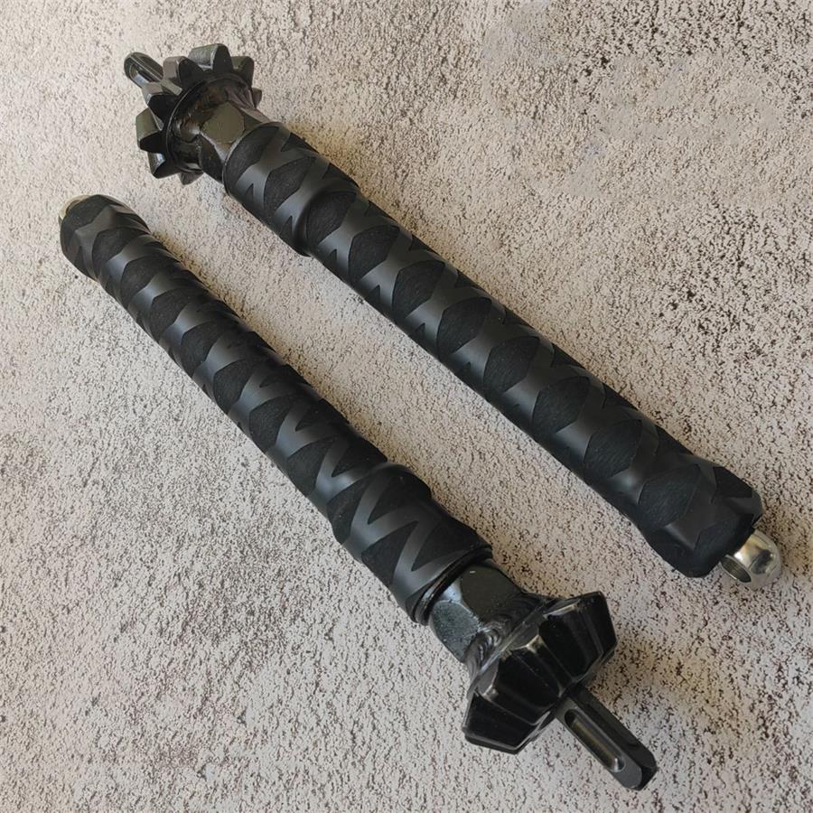 Side-by-side comparison view of both hammer heads and rubberized handles