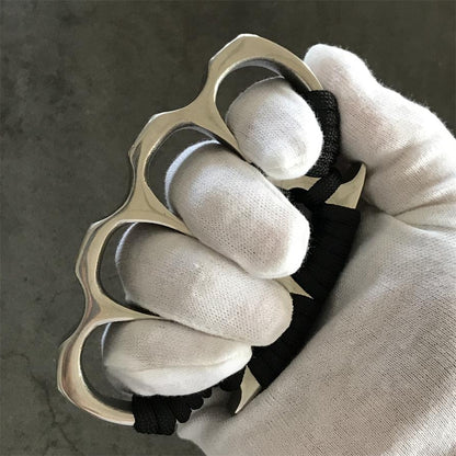 Steel Knuckle Duster Big Finger Hole Broken Window EDC Tool