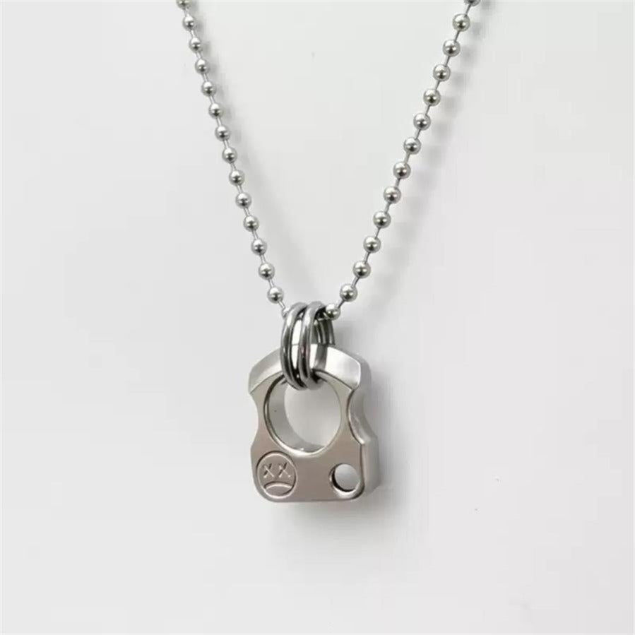 Small Size Titanium Knuckle Duster Pendant Decorations
