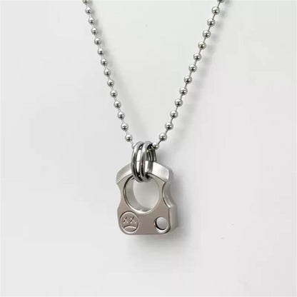 Small Size Titanium Knuckle Duster Pendant Decorations