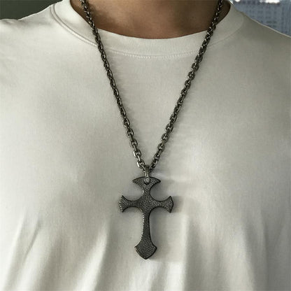 Handmade TC21 Titanium Cross Pendant Necklace