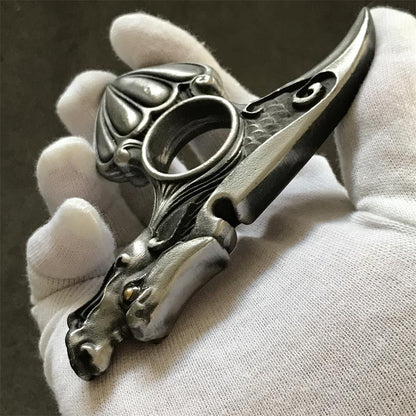 Creative Knuckle Duster Dragon Pattern EDC Tool