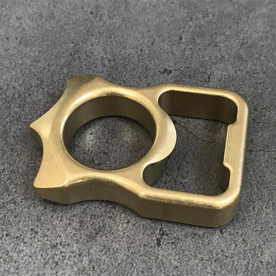 Brass Knuckle Duster Bottle Opening Window Breaking EDC Protective Gear