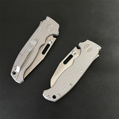 Outdoor Titanium Alloy Folding Knife Camping Hunting Pocket Knives