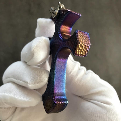 Handmade TC21 Titanium Cross Pendant Necklace