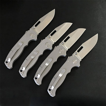 Outdoor Titanium Alloy Folding Knife Camping Hunting Pocket Knives