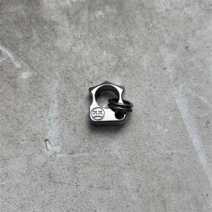 Small Size Titanium Knuckle Duster Pendant Decorations