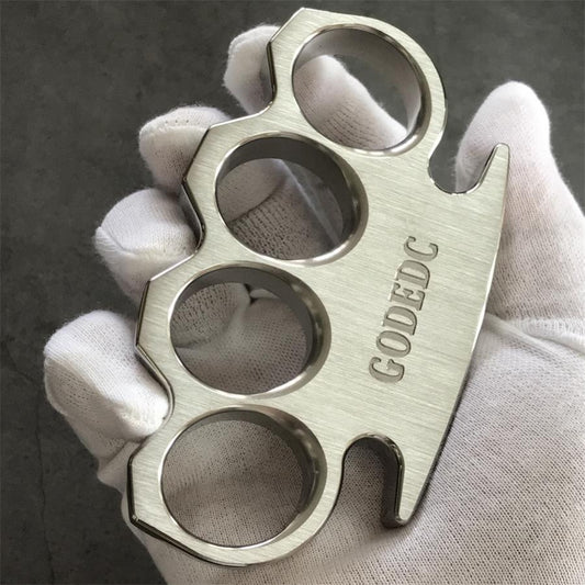 GODEDC Brushed and Mirror Polished Craft Steel Knuckle Duster