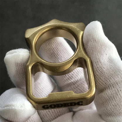 GODEDC Brass Knuckle Duster Bottle Opening EDC Tools