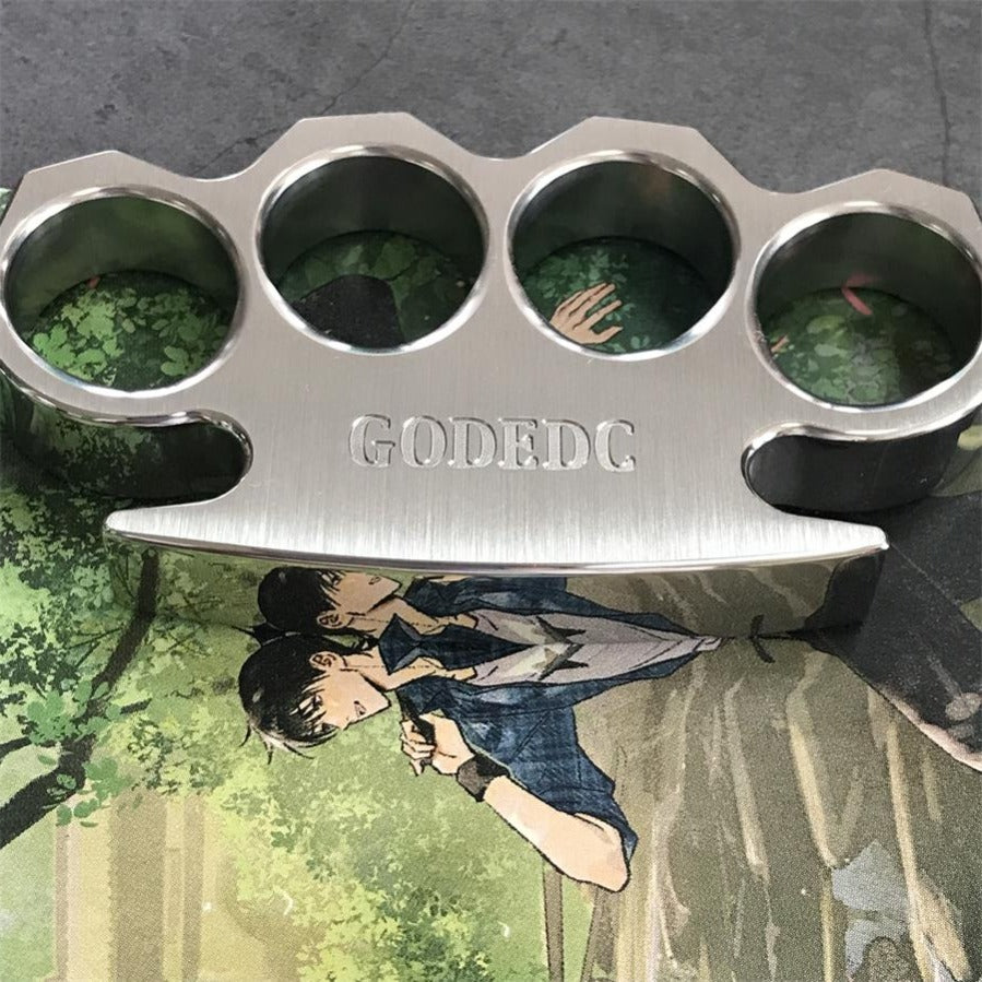 GODEDC Brushed and Mirror Polished Craft Steel Knuckle Duster