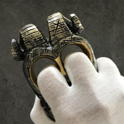 Fashion Skull Knuckle Duster Ram Horn Decorations