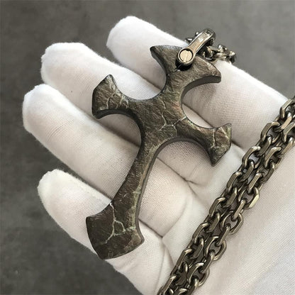 Handmade TC21 Titanium Cross Pendant Necklace