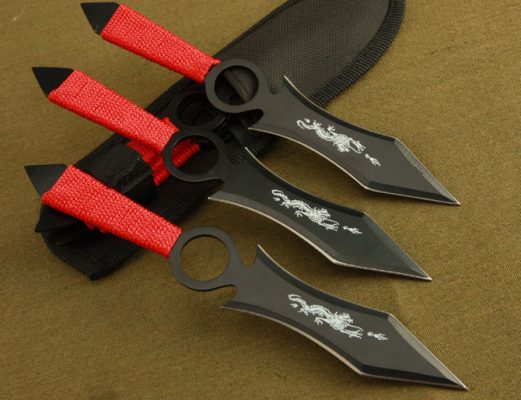 Outdoor Hunting Defense Darts Camping Tactical Knife 3PCS