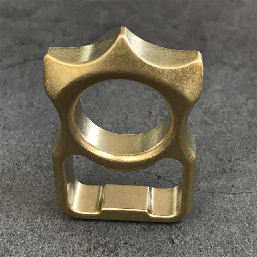 Brass Knuckle Duster Bottle Opening Window Breaking EDC Protective Gear